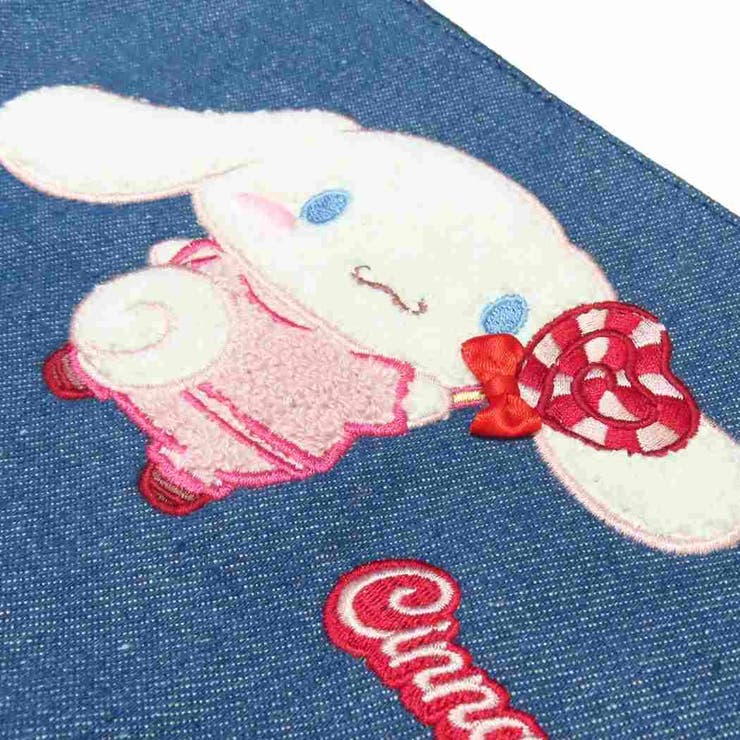 シナモロール コスメポーチ デニムサガラ刺繍フラットポーチ | cinemacollection | 詳細画像4 