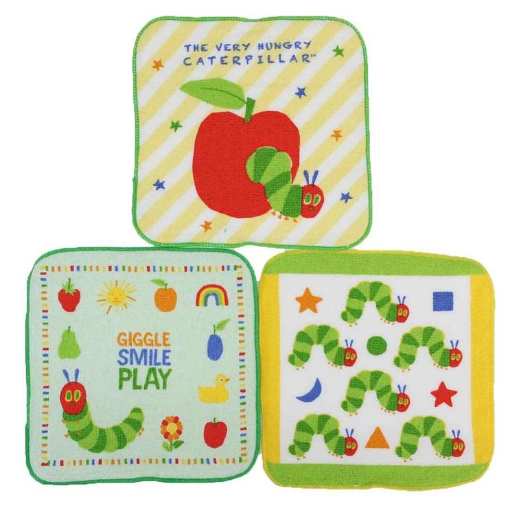 はらぺこあおむし ハンカチタオル プチタオル3枚組 | cinemacollection | 詳細画像1 