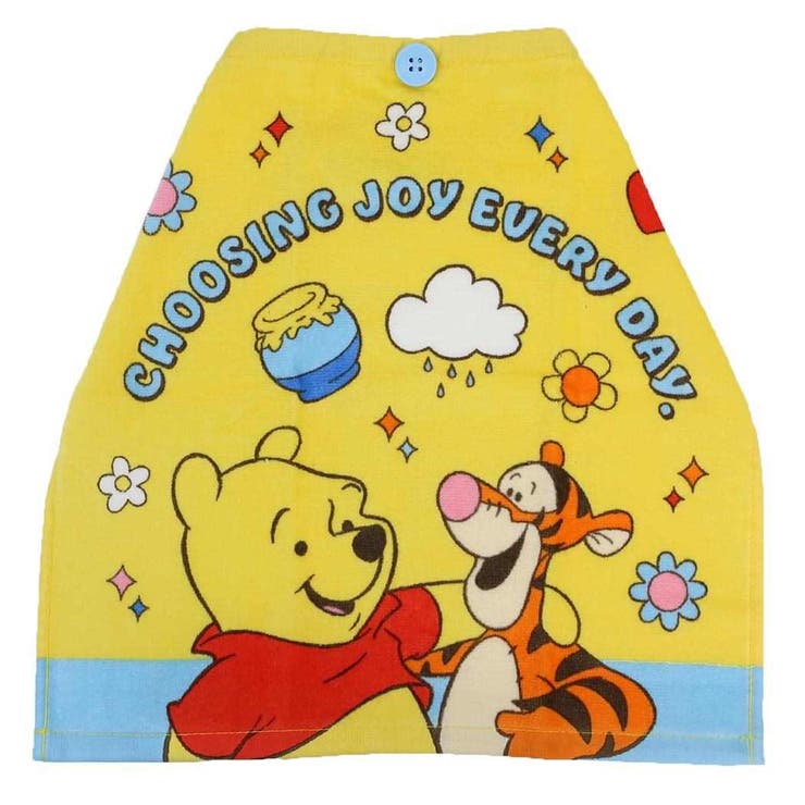 くまのプーさん ゴム＆ボタン付きキッズおてふきタオル おりこうタオル | cinemacollection | 詳細画像1 