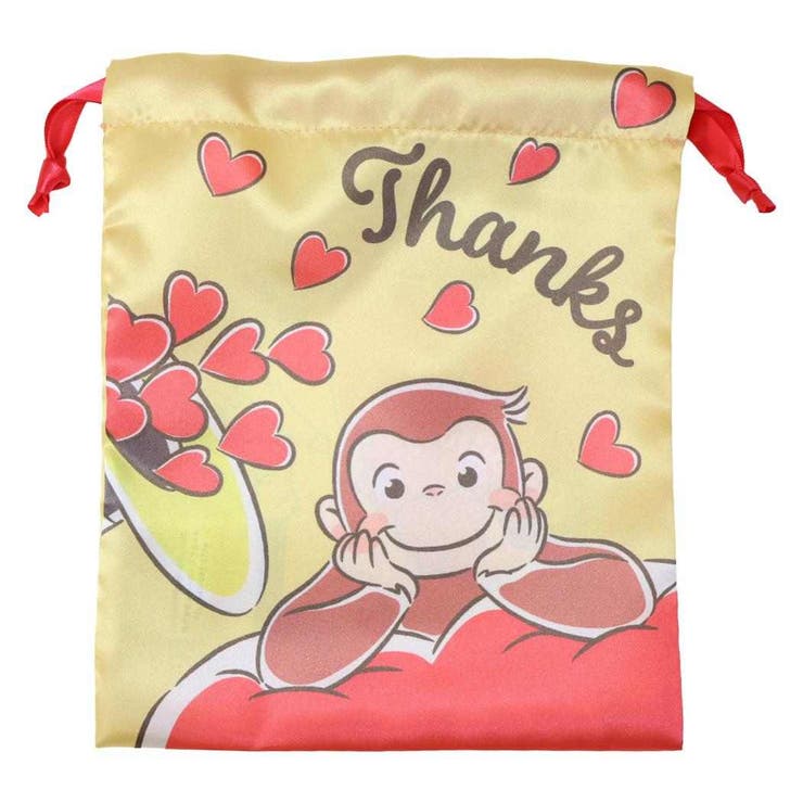 おさるのジョージ 巾着袋 リボン巾着 | cinemacollection | 詳細画像1 