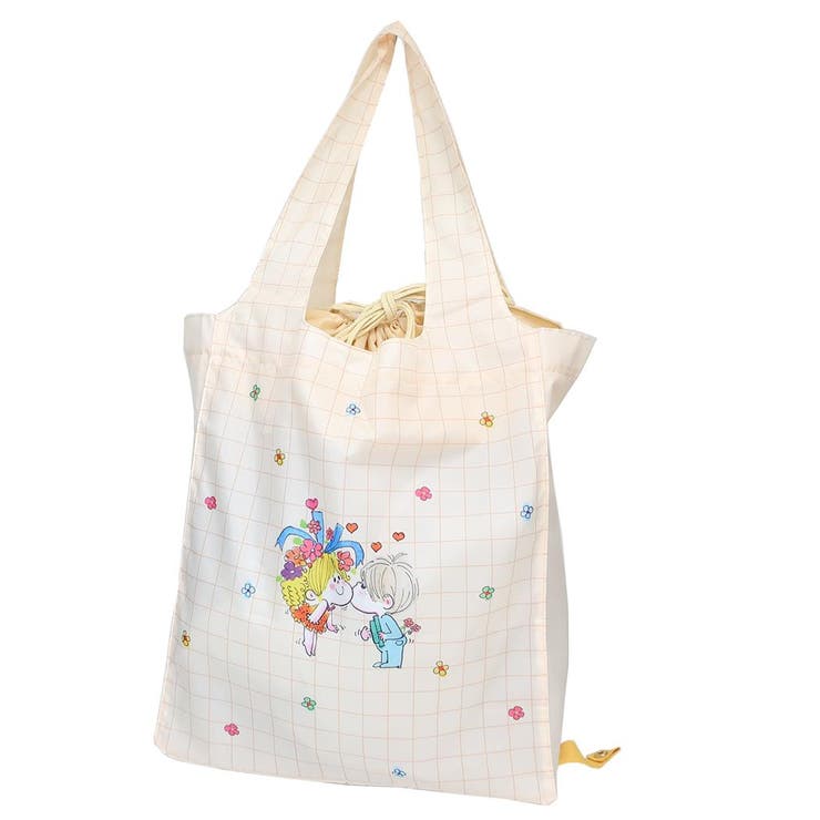 水森亜土 ショッピングバッグ ワイド底板付きエコバッグ | cinemacollection | 詳細画像1 