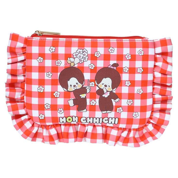 モンチッチ コスメポーチ ギンガムチェックフリルポーチ | cinemacollection | 詳細画像4 