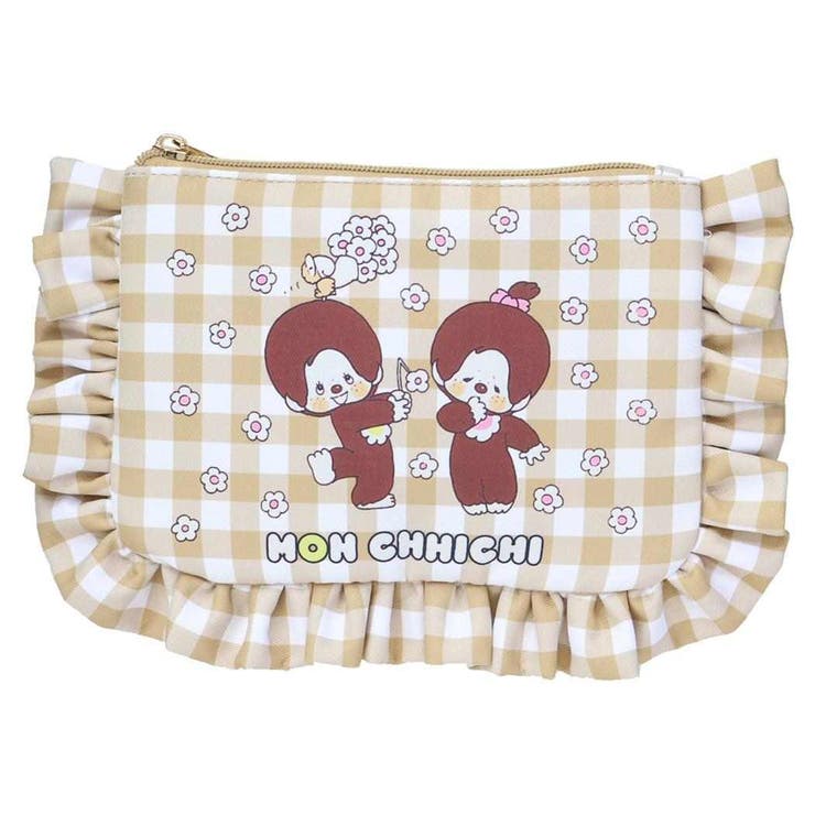 モンチッチ コスメポーチ ギンガムチェックフリルポーチ | cinemacollection | 詳細画像5 