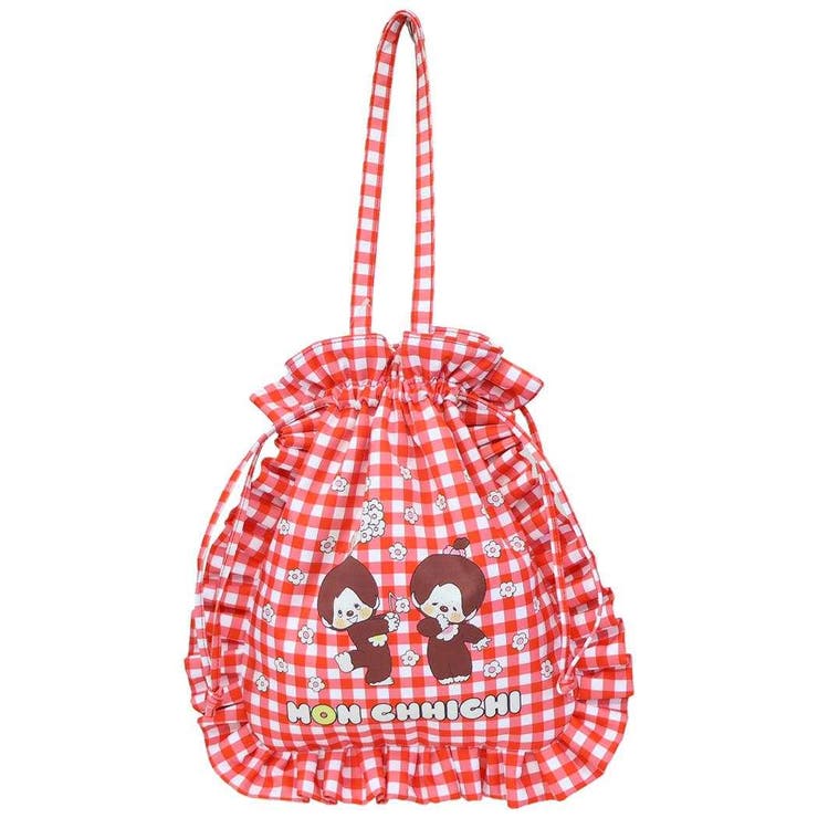 モンチッチ 巾着バッグ ギンガムチェックフリル巾着トートバッグ | cinemacollection | 詳細画像5 