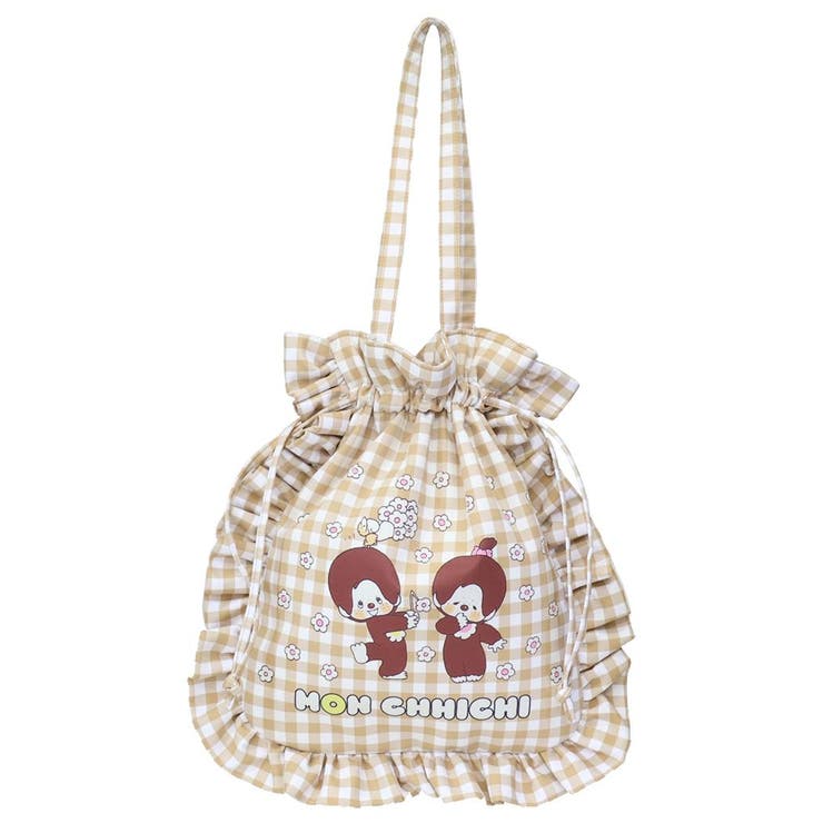 モンチッチ 巾着バッグ ギンガムチェックフリル巾着トートバッグ | cinemacollection | 詳細画像6 