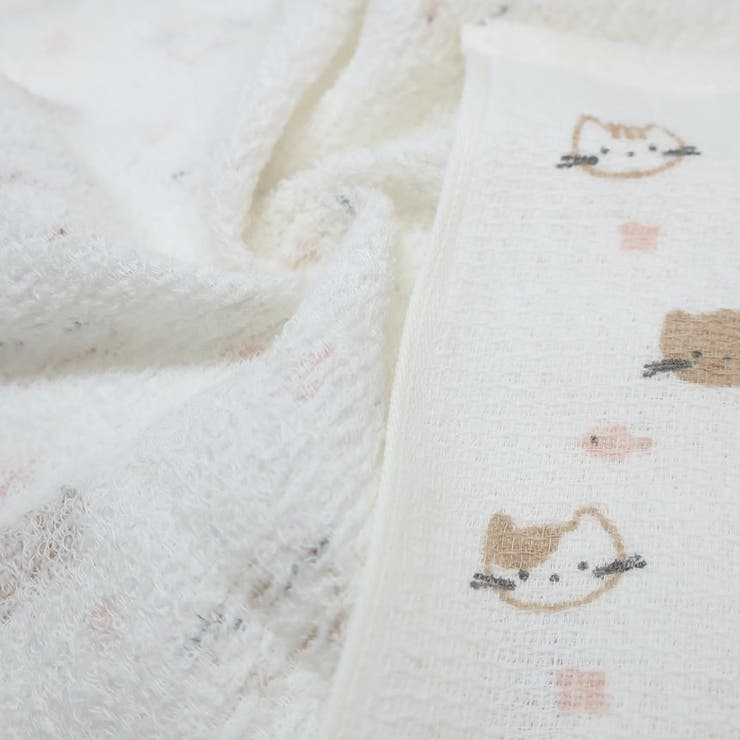 タオル 薄手 手ぬぐい ピンク ねこさん 日繊 日本製 かわいい グッズ  | cinemacollection | 詳細画像2 