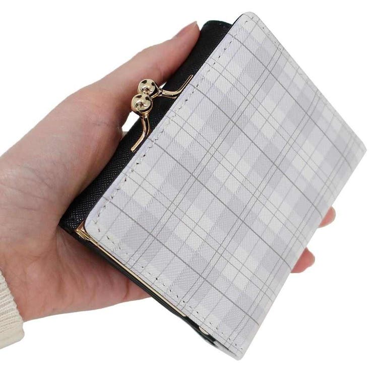 スヌーピー 財布 寝転びプレート口金ミニ財布 チェック ピーナッツ ラビット | cinemacollection | 詳細画像2 