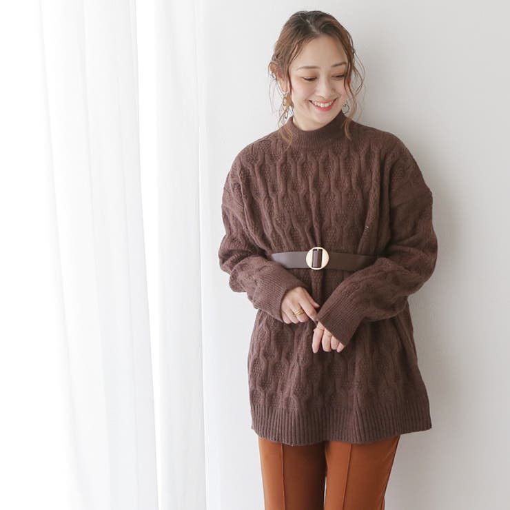 ベルト付きケーブルニットチュニック ニット チュニック ワンピース 品番 Crcw Citrine Chakra シトリンチャクラ のレディースファッション通販 Shoplist ショップリスト