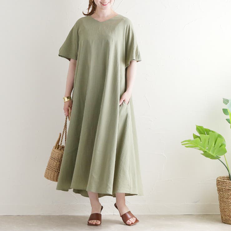 ｖネックワンピース ワンピース ゆったりサイズ 半袖 品番 Crcw Citrine Chakra シトリンチャクラ のレディースファッション通販 Shoplist ショップリスト
