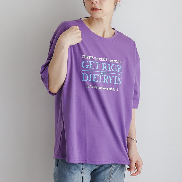 Tシャツ カットソー パープル - Tシャツ