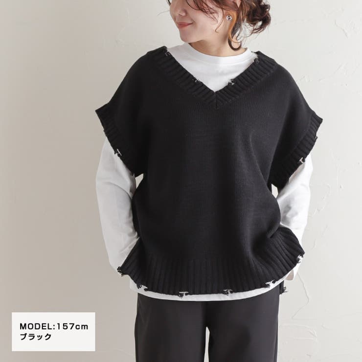 ニットベストコンビプルオーバー シャツ ニット 重ね着風 品番 Crcw Citrine Chakra シトリンチャクラ のレディース ファッション通販 Shoplist ショップリスト