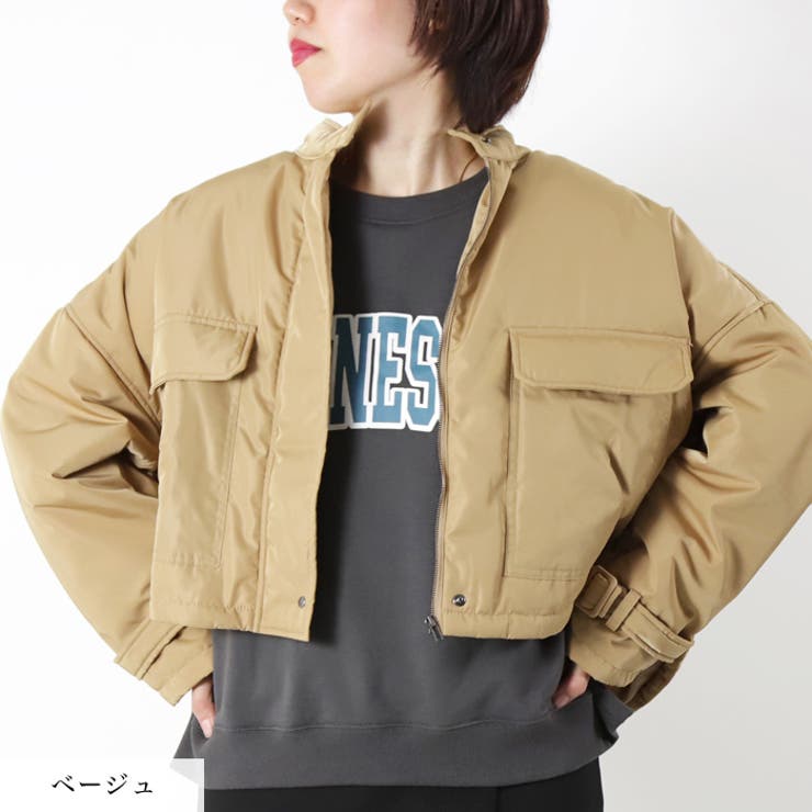 スタンドカラーショートジャンパー◇ジャケット ショートジャケット ジャンパー[品番：CRCW0004912]｜CITRINE  Chakra（シトリンチャクラ）のレディースファッション通販｜SHOPLIST（ショップリスト）