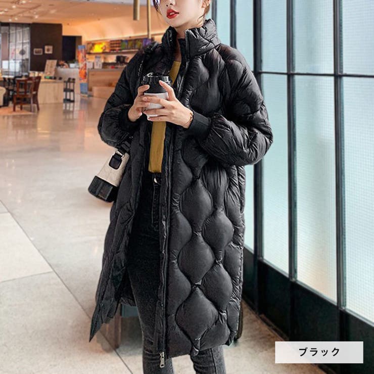 ブラック | キルティング中綿コート◆アウター 中綿 コート | CITRINE Chakra