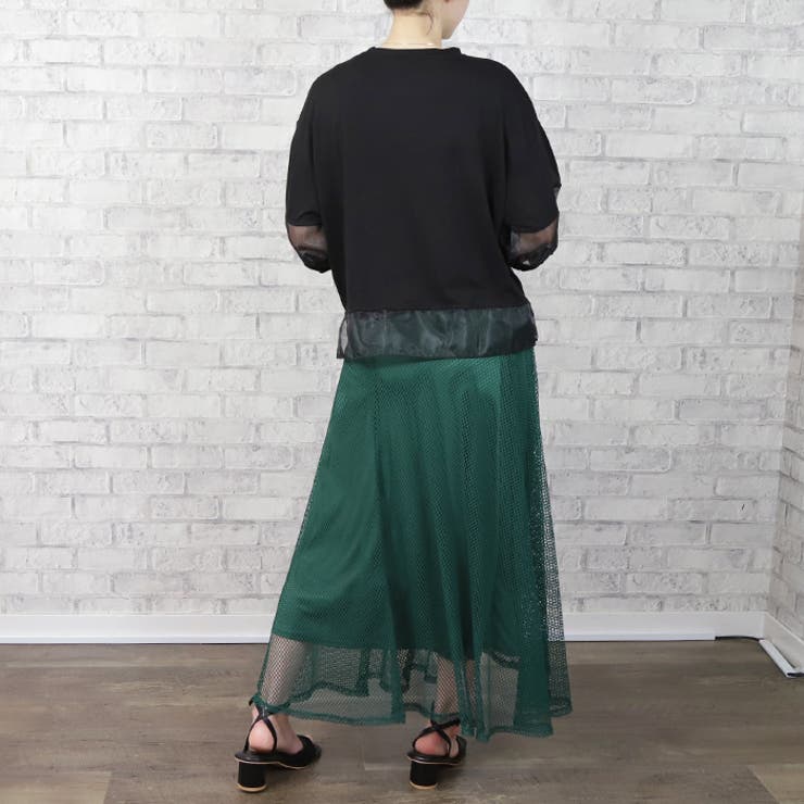 メッシュ＆レース2Wayマキシスカート◆ロングスカート 2Way ワンピース | CITRINE Chakra | 詳細画像13 