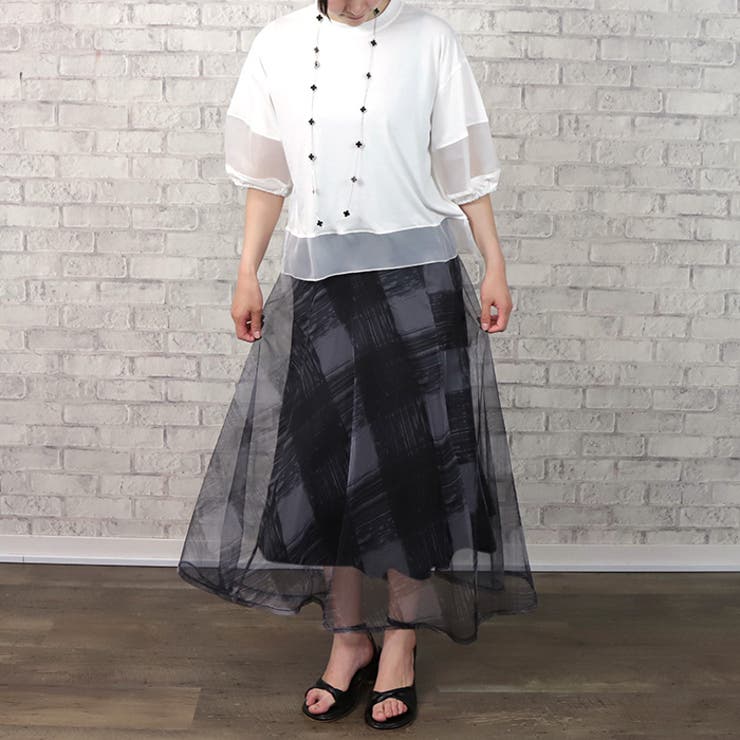 メッシュ＆レース2Wayマキシスカート◆ロングスカート 2Way ワンピース | CITRINE Chakra | 詳細画像19 