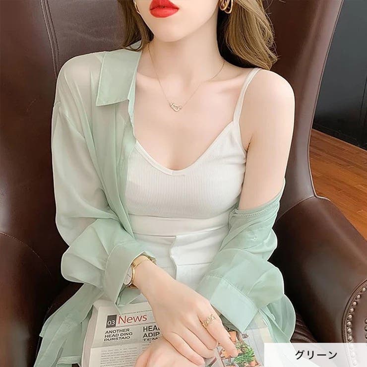 長袖シアーシャツ◆シャツ ブラウス 透け感 | CITRINE Chakra | 詳細画像8 