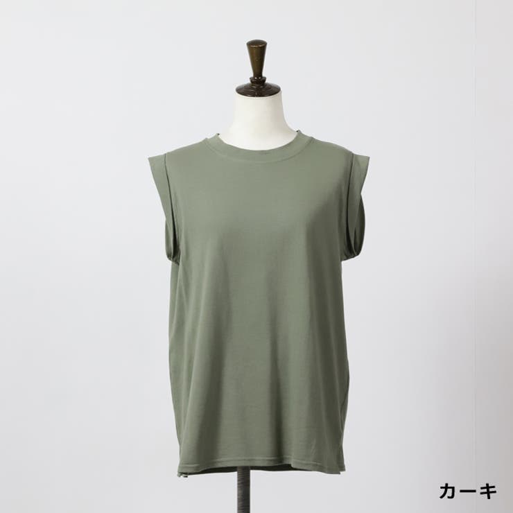 ロールアップノースリーブトップス◆トップス ノースリーブ Tシャツ | CITRINE Chakra | 詳細画像22 