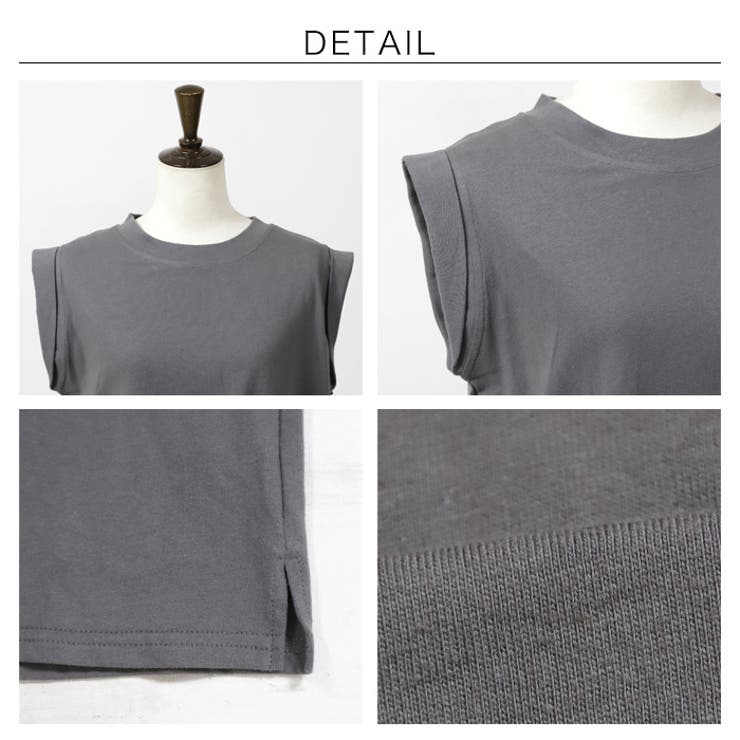 ロールアップノースリーブトップス◆トップス ノースリーブ Tシャツ | CITRINE Chakra | 詳細画像6 