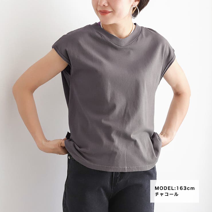 Vネックトップス◆トップス Vネック Tシャツ | CITRINE Chakra | 詳細画像7 