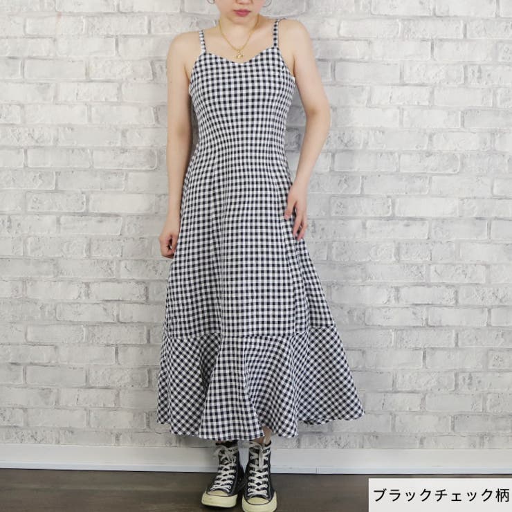 新品タグ付試着のみ♡かぐれ ピンタックキャミワンピース BLACK かぐれ（カグレ）の「ピンタックキャミワンピース（ワンピース