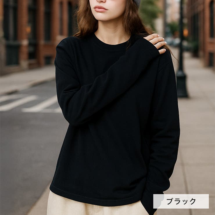 とろみ素材ロングTシャツ◆Tシャツ ロンT ロングTシャツ | CITRINE Chakra | 詳細画像5 