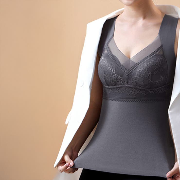 保温インナー◆カップ付きタンクトップ ピーチ起毛 インナー | CITRINE Chakra | 詳細画像25 