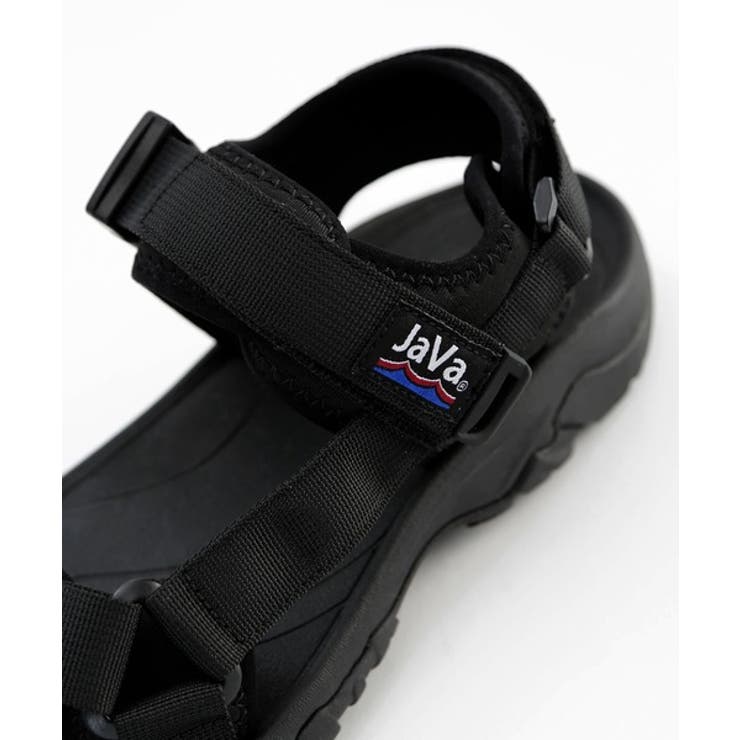 Javaジャバコラボ フラットベルクロスポーツサンダル ストラップあり