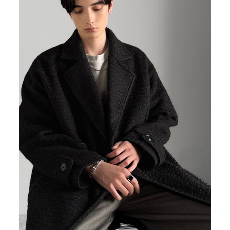 「余裕を魅せる。」フェイクウールロングチェスターコート Fake Wool | Classical Elf Men | 詳細画像4 