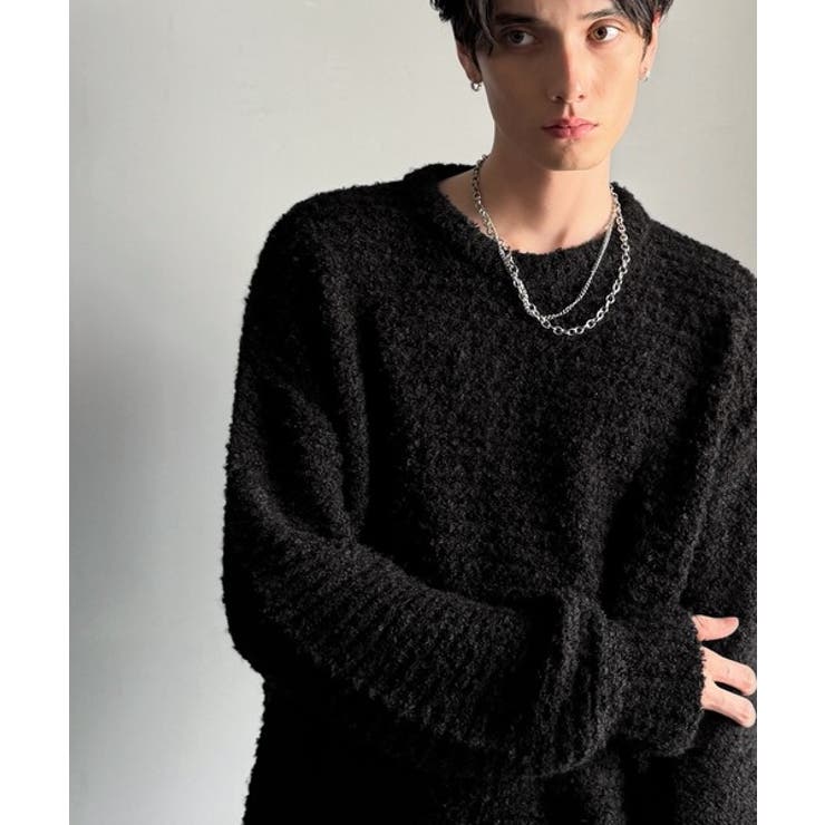 ブラック | 【Classical Origin】「優しさに包まれる。」ブークレー糸クルーネッ… | Classical Elf Men