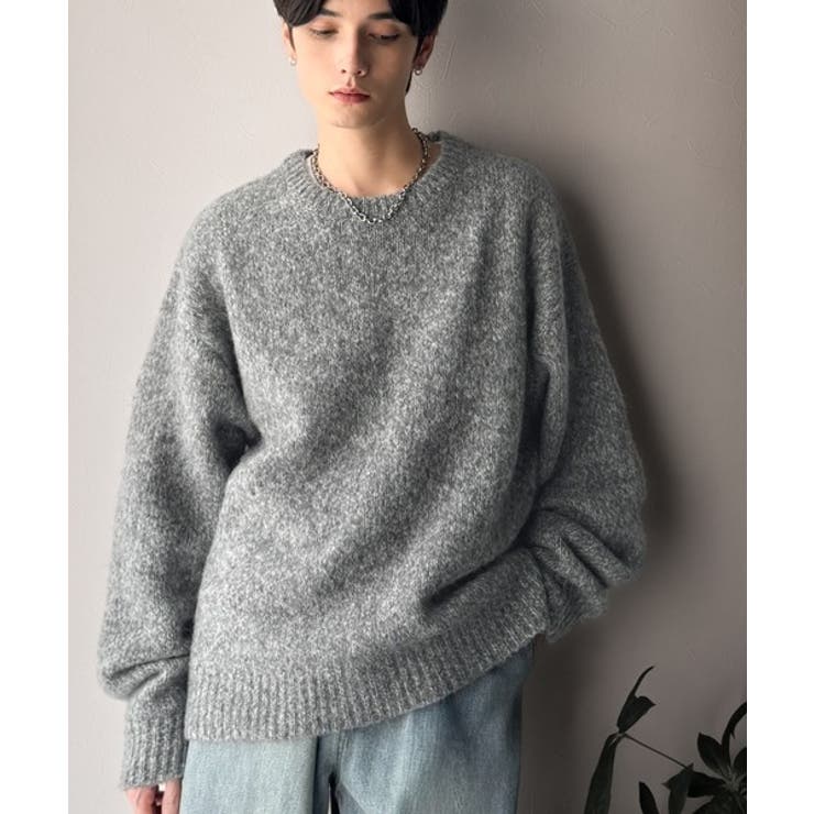 「深みのある大人に。」クルーネックミックスカラー糸ニット Crew neck | Classical Elf Men | 詳細画像12 