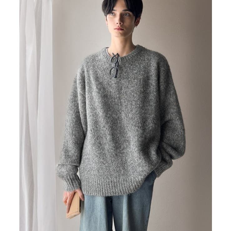 「深みのある大人に。」クルーネックミックスカラー糸ニット Crew neck | Classical Elf Men | 詳細画像14 