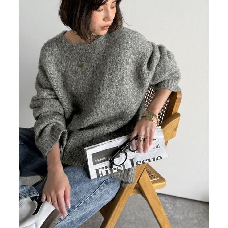 「深みのある大人に。」クルーネックミックスカラー糸ニット Crew neck | Classical Elf Men | 詳細画像16 
