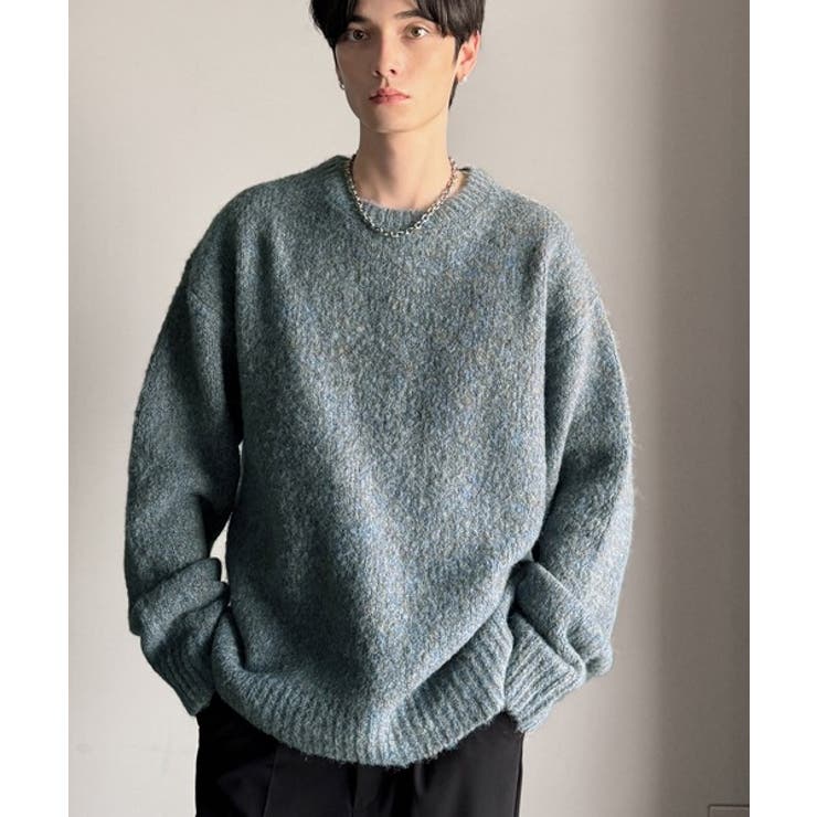 「深みのある大人に。」クルーネックミックスカラー糸ニット Crew neck | Classical Elf Men | 詳細画像21 