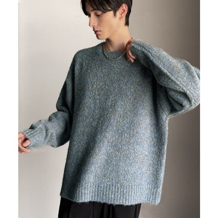 「深みのある大人に。」クルーネックミックスカラー糸ニット Crew neck | Classical Elf Men | 詳細画像22 