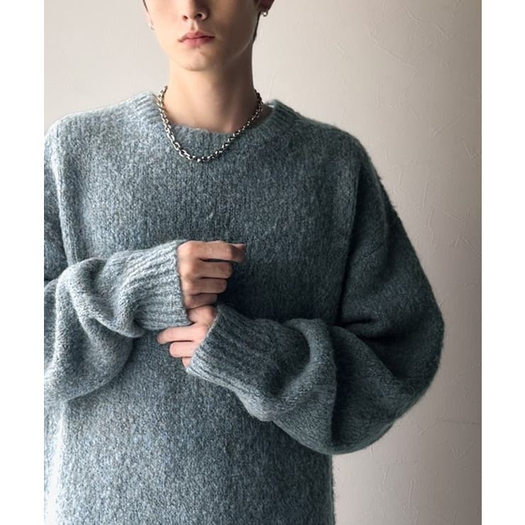 「深みのある大人に。」クルーネックミックスカラー糸ニット Crew neck | Classical Elf Men | 詳細画像24 