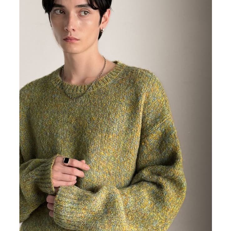 「深みのある大人に。」クルーネックミックスカラー糸ニット Crew neck | Classical Elf Men | 詳細画像33 