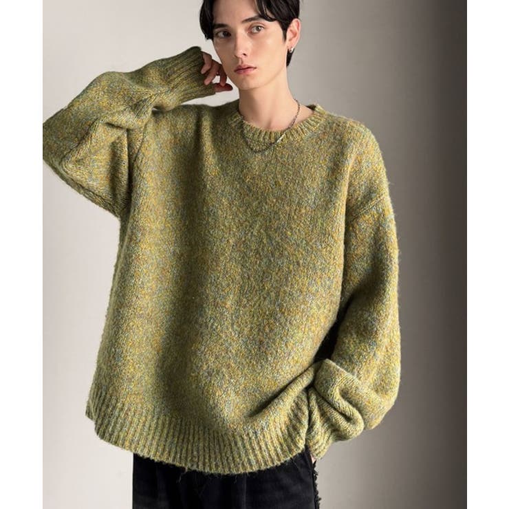 「深みのある大人に。」クルーネックミックスカラー糸ニット Crew neck | Classical Elf Men | 詳細画像35 