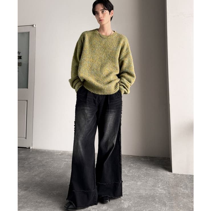 「深みのある大人に。」クルーネックミックスカラー糸ニット Crew neck | Classical Elf Men | 詳細画像36 