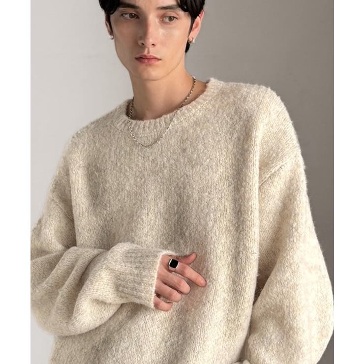 「深みのある大人に。」クルーネックミックスカラー糸ニット Crew neck | Classical Elf Men | 詳細画像3 