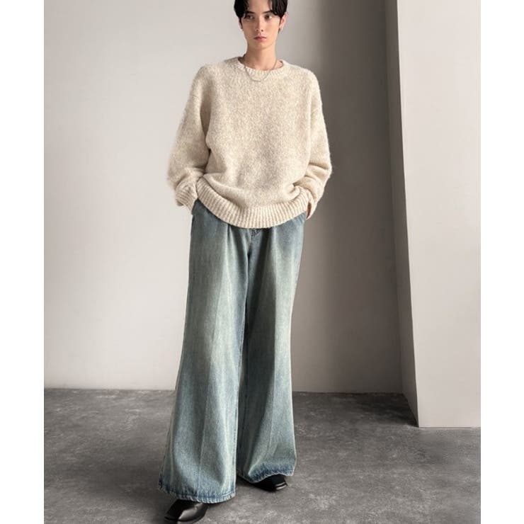 「深みのある大人に。」クルーネックミックスカラー糸ニット Crew neck | Classical Elf Men | 詳細画像5 