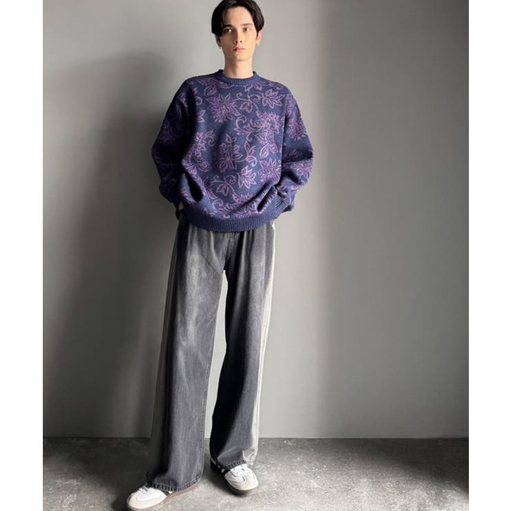 【classical origin】視線を奪う、ジャガード花柄ニット Jacqu… | Classical Elf Men | 詳細画像19 