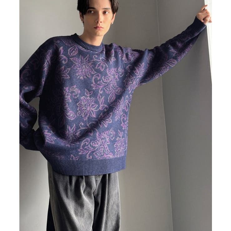 【classical origin】視線を奪う、ジャガード花柄ニット Jacqu… | Classical Elf Men | 詳細画像20 