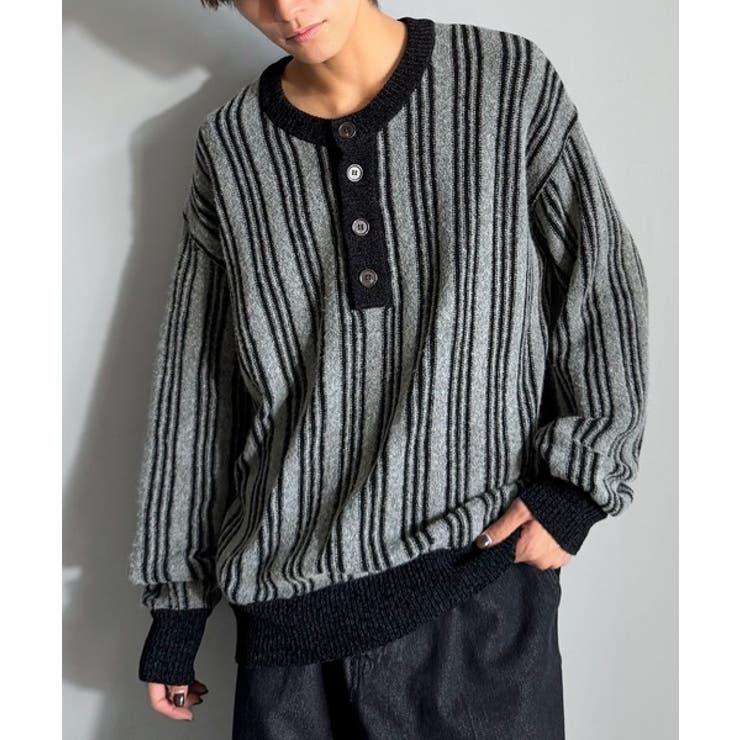 ヘンリーストライプニット Henley Striped | Classical Elf Men | 詳細画像7 