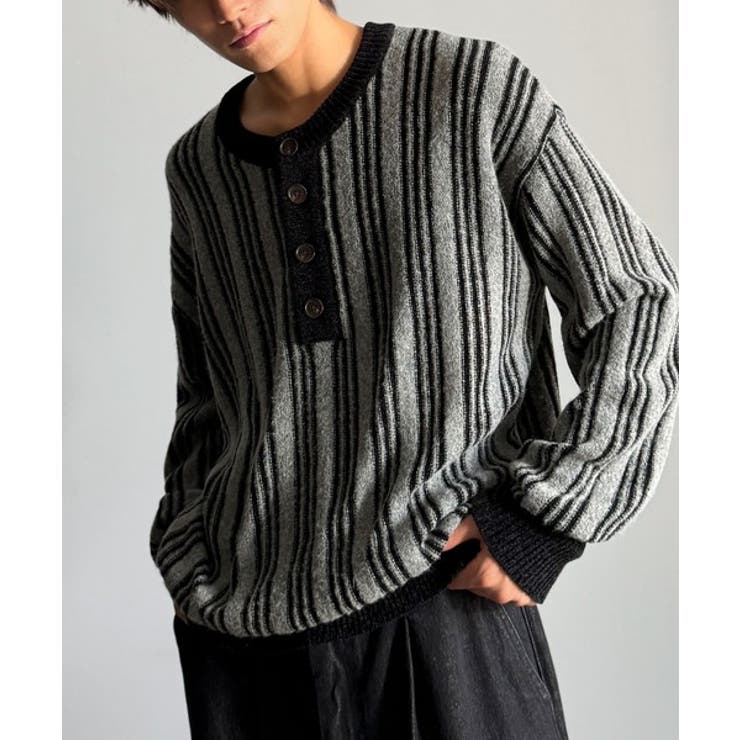 ヘンリーストライプニット Henley Striped | Classical Elf Men | 詳細画像10 
