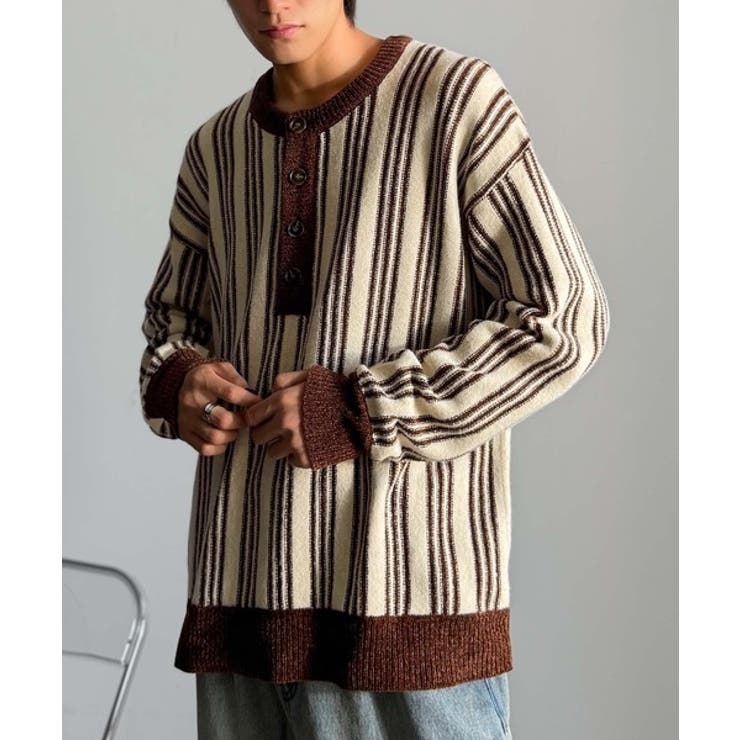 ヘンリーストライプニット Henley Striped | Classical Elf Men | 詳細画像13 