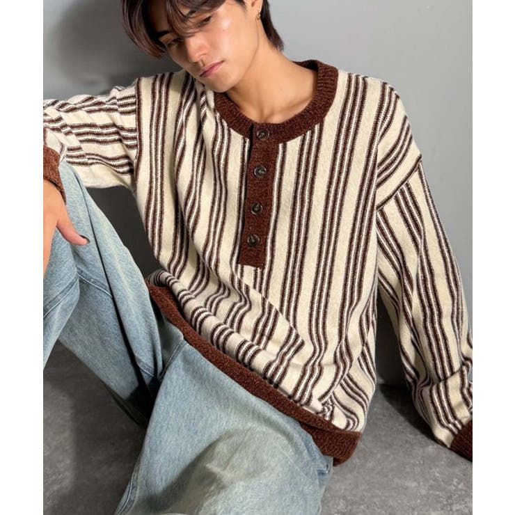 ヘンリーストライプニット Henley Striped | Classical Elf Men | 詳細画像14 