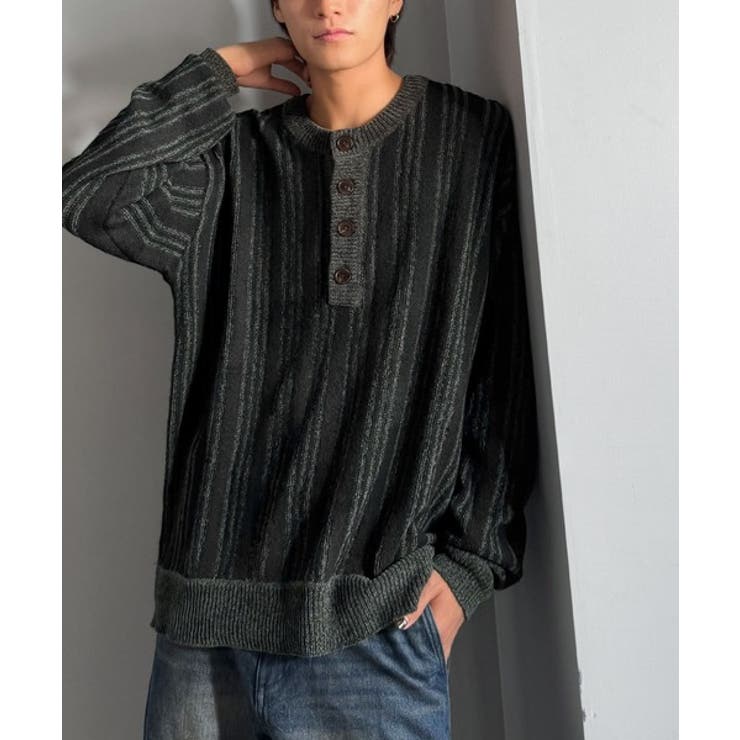 ヘンリーストライプニット Henley Striped | Classical Elf Men | 詳細画像5 
