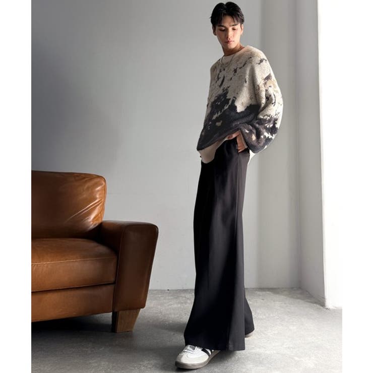 ニュアンス柄Wジャガードシャギーニット Nuanced Pattern | Classical Elf Men | 詳細画像17 