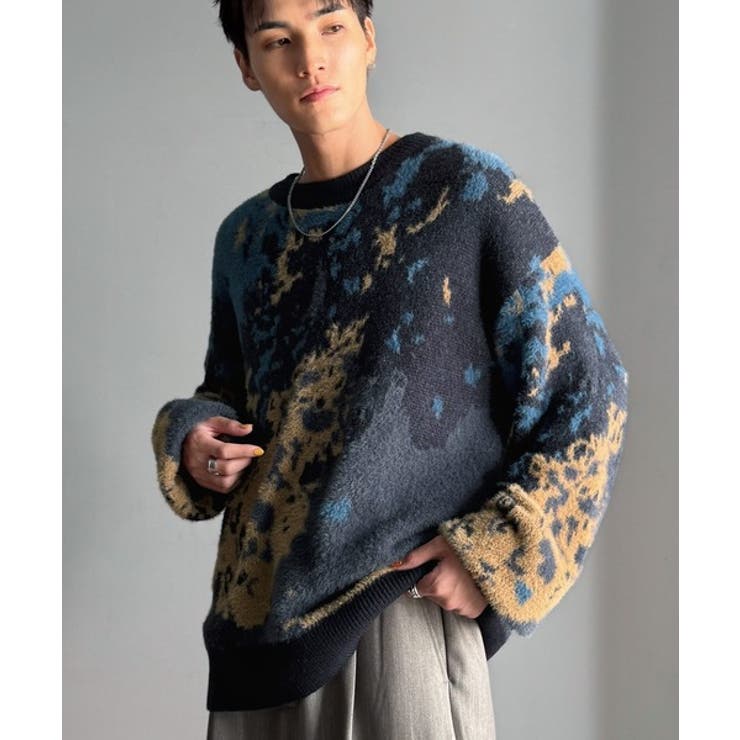 ニュアンス柄Wジャガードシャギーニット Nuanced Pattern | Classical Elf Men | 詳細画像22 