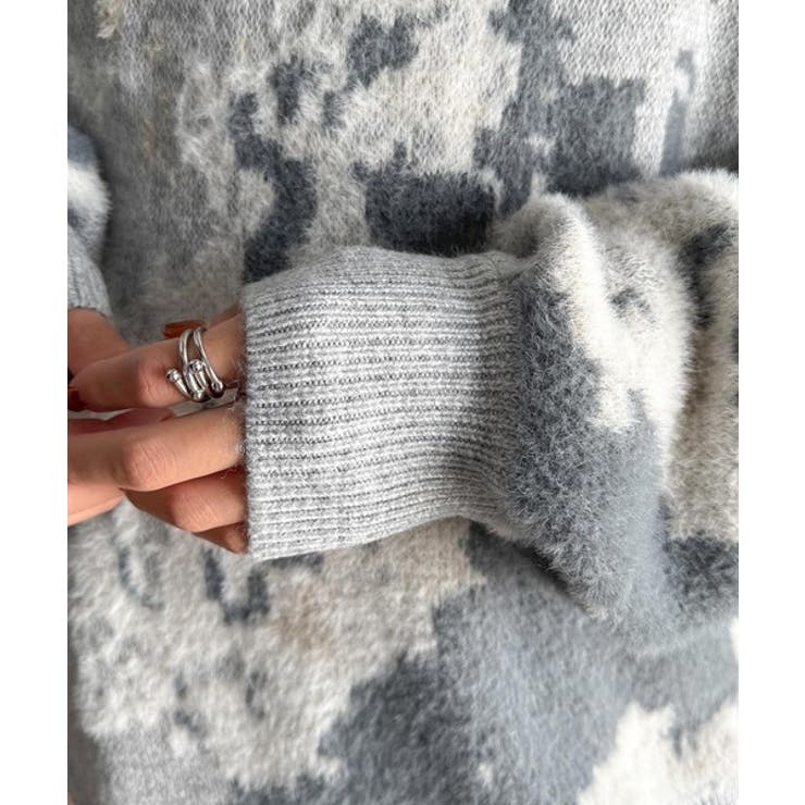 ニュアンス柄Wジャガードシャギーニット Nuanced Pattern | Classical Elf Men | 詳細画像29 